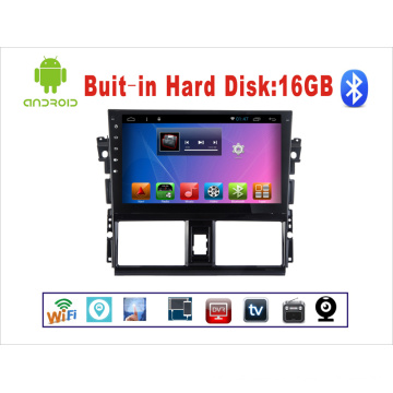 Android sistema carro dvd GPS para Toyota Vios 10,1 polegadas touch screen com Bluetooth / WiFi / TV / USB